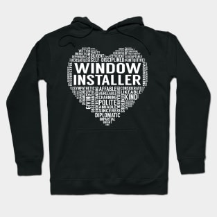 Window Installer Heart Hoodie